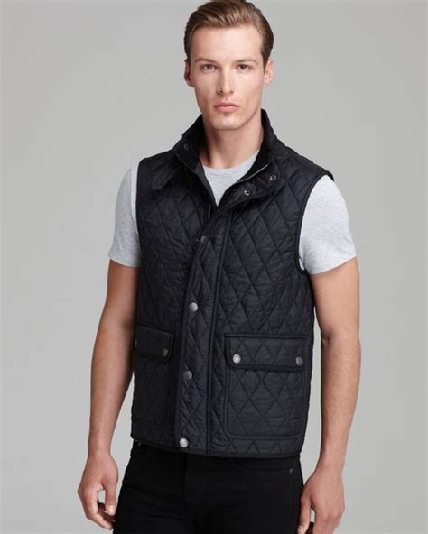 burberry brit hallswood quilted vest &|Burberry hooded vest.